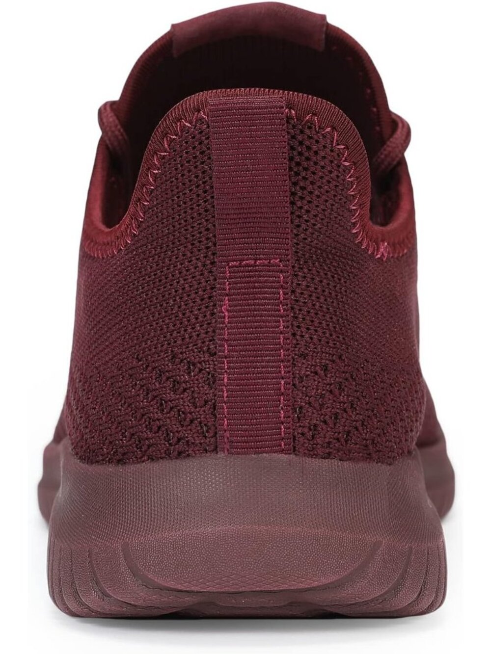 Men's All Burgundy Ultra Lightweight Non Slip Breathable Mesh Workout Sneakers - Picture 4 of 6